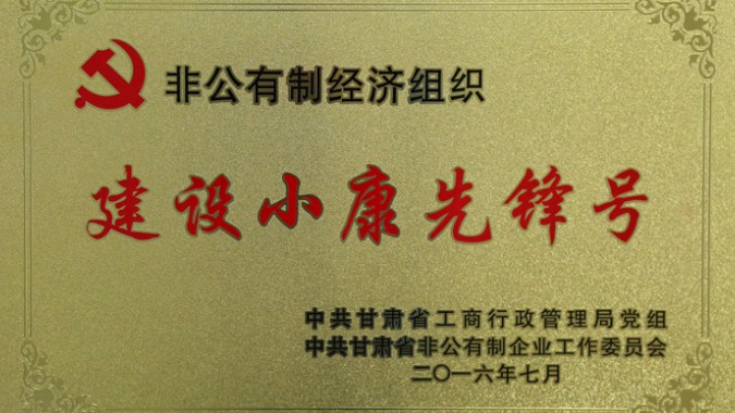 金徽股份党委荣获“建设小康先锋号”荣誉称号