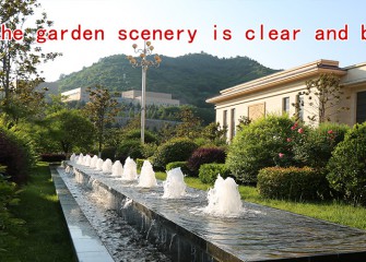 The garden scenery is clear and beautiful